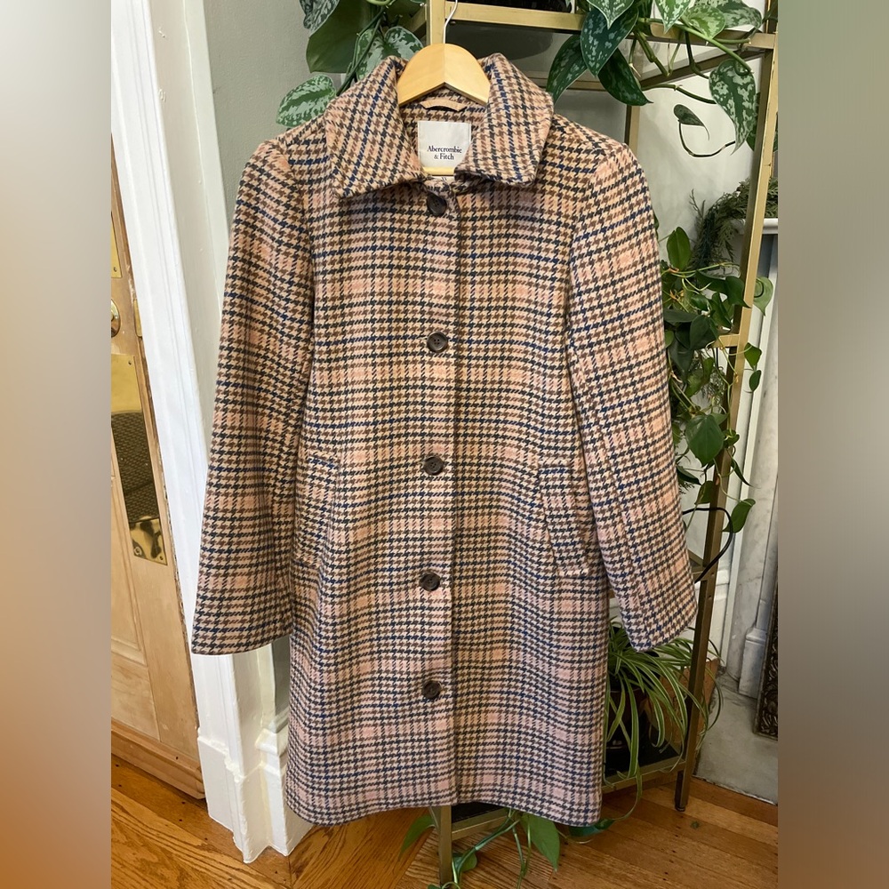 Abercrombie & Fitch Plaid Cot - Brown/Black plaid print